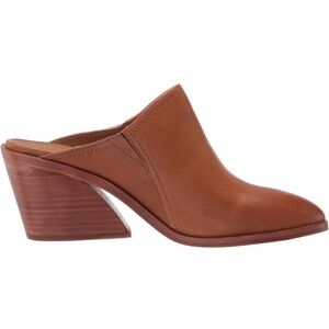 Frye Women's Serena Pointed Toe Leather Wedge Mules size 9 Tobacco , relisted
